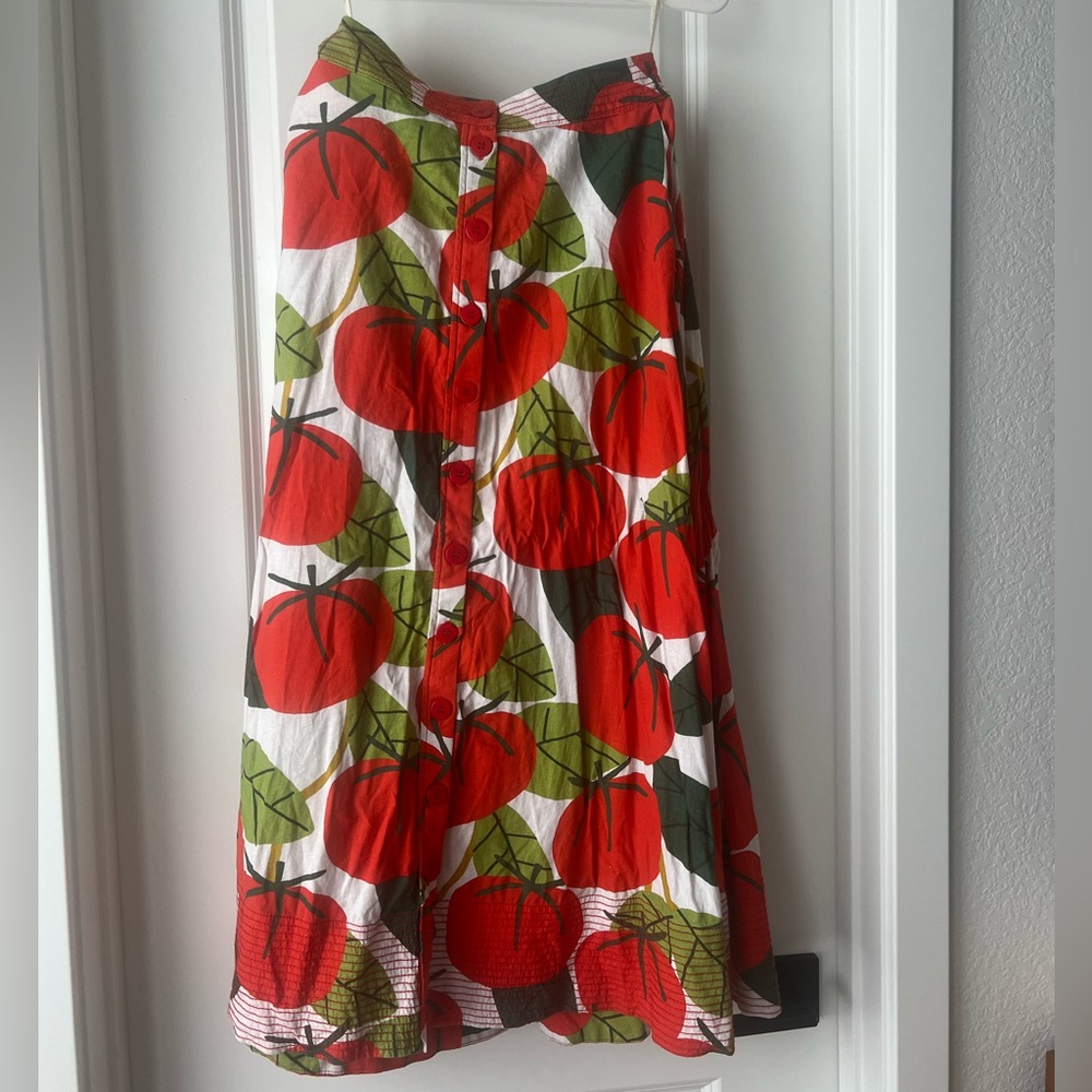 FARM Rio Tomato Midi Skirt